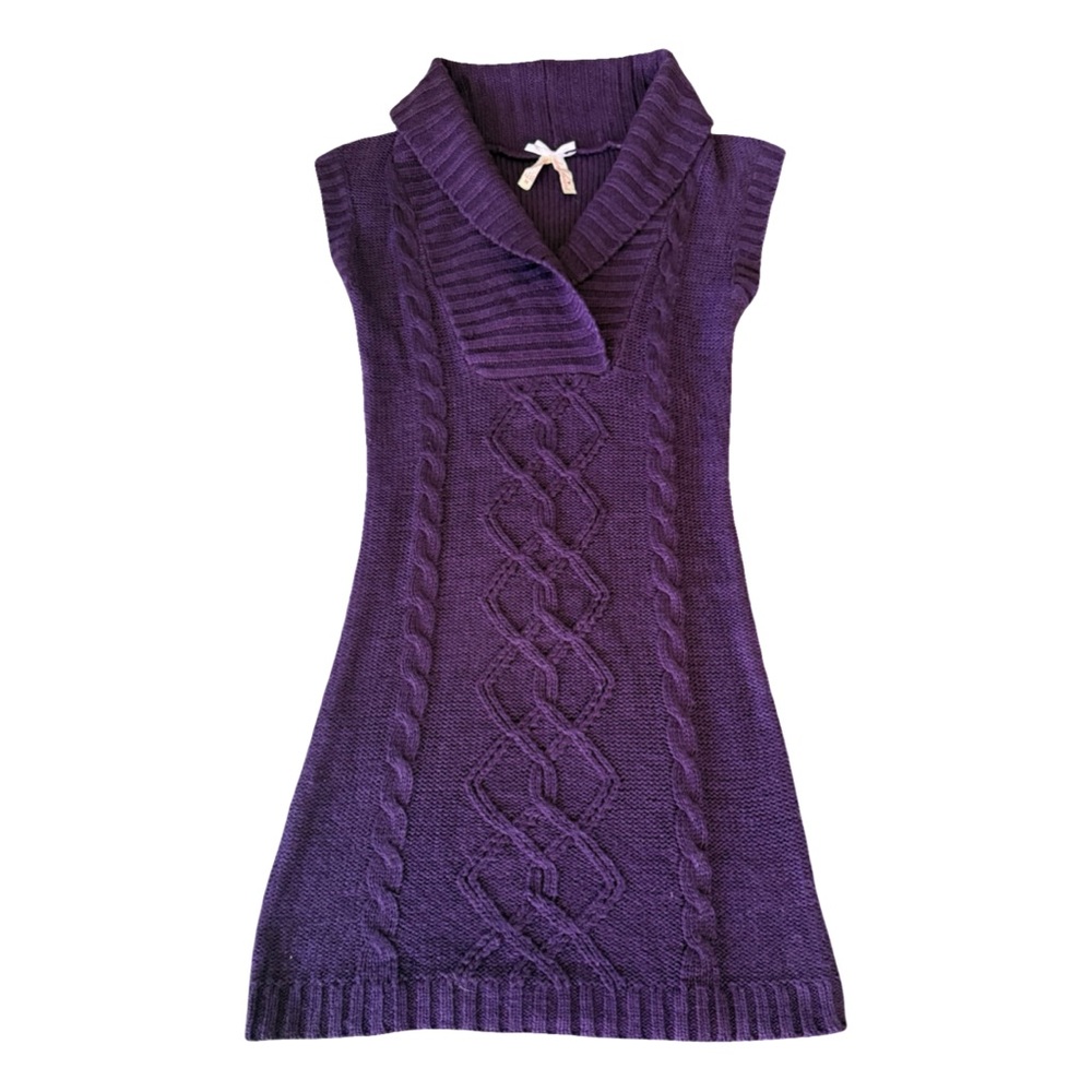 Derek Heart Ruffled Purple Kids Dress